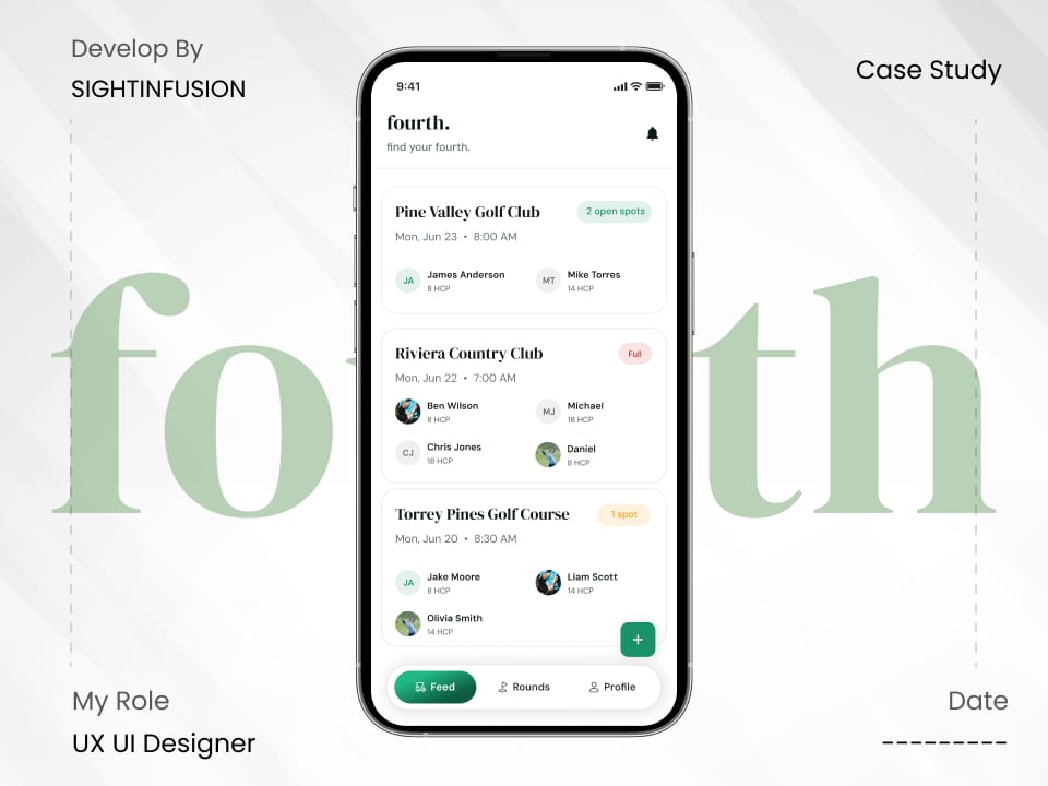 Golf Tee Time Booking App for iOS & Android - fourth.