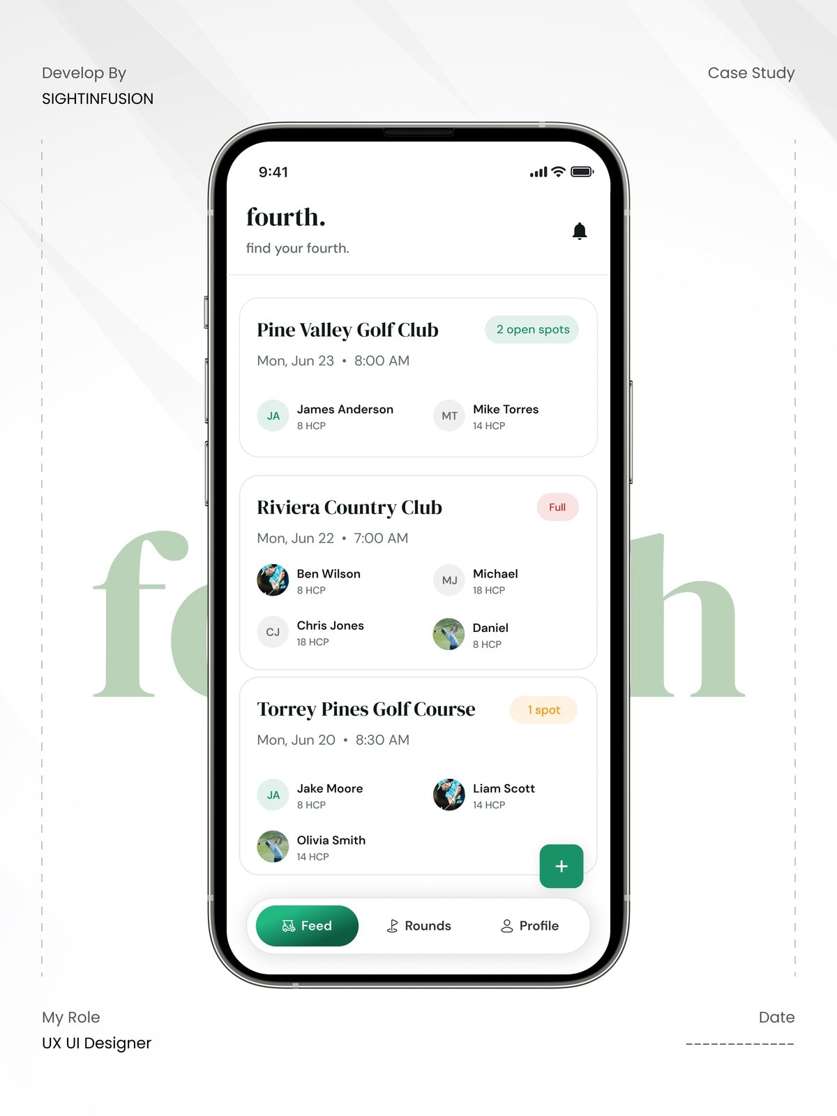Golf Tee Time Booking App for iOS & Android - fourth.