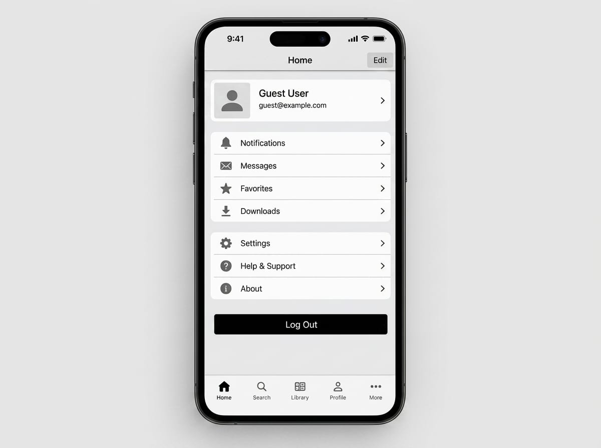 Before screenshot of legacy iOS app interface